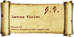 Jancsa Vivien névjegykártya